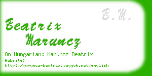 beatrix maruncz business card